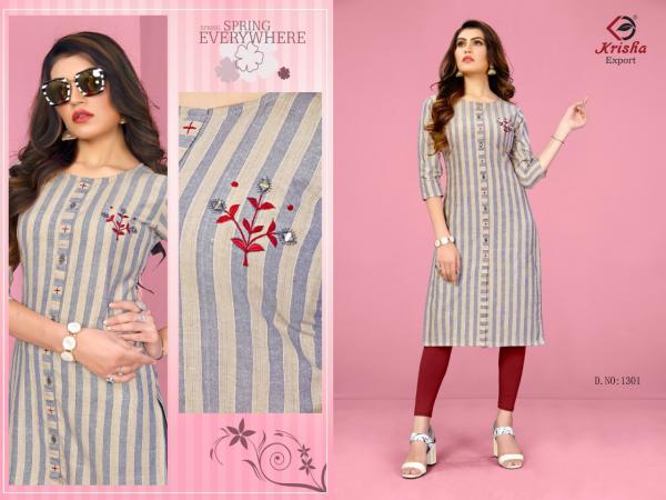 Krisha Cocktail Fancy Cotton Embroidery Kurti 